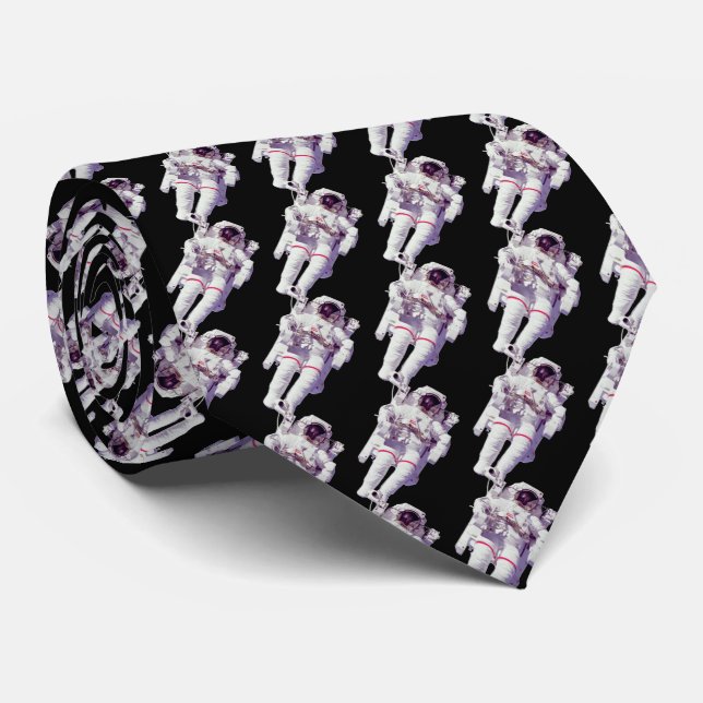 Gravata de Astronauta Galáctico – Elegância Espaci (Rolled)
