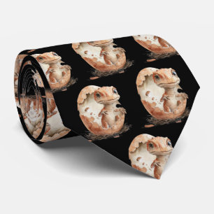 Gravata de Bebê Dinossauro Eclodindo do Ovo