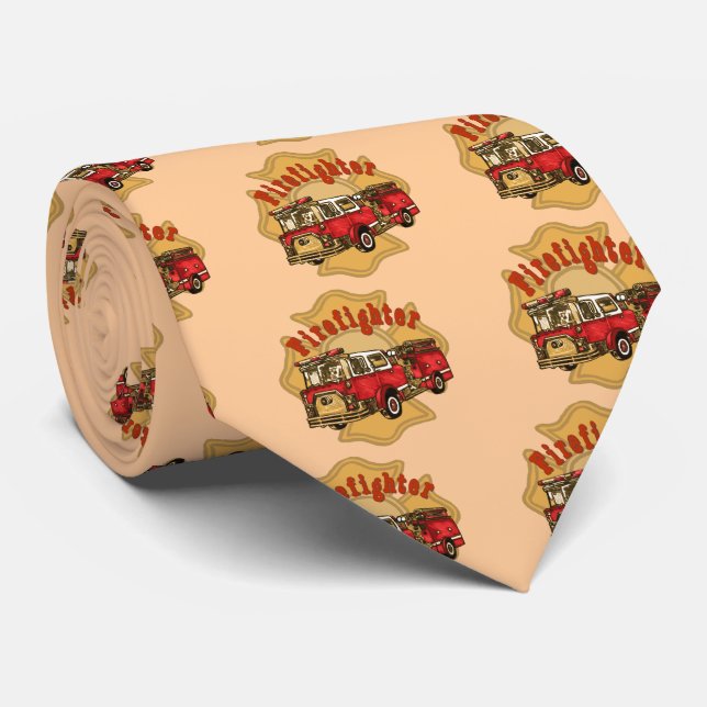 Gravata de Bombeiro de Caminhão de Bombeiros (Rolled)