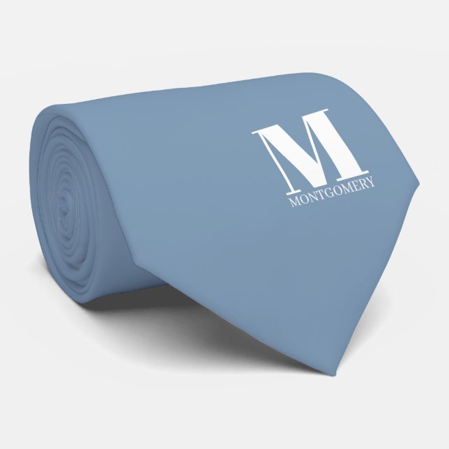 Gravata de Cama de Casamento Monograma + Nome (Rolled)