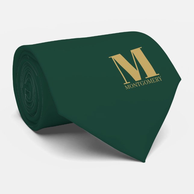 Gravata de Cama de Casamento Monograma + Nome (Rolled)