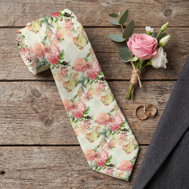 Gravata de casamento elegante com rosas cor-de-ros
