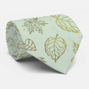 Gravata de casamento verde e dourado