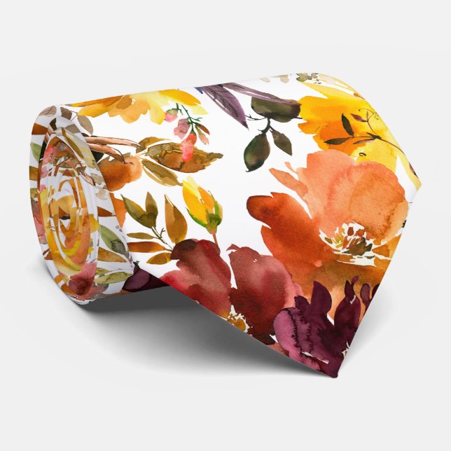 Gravata de Cavalheiro | Gravata Floral para Casame (Rolled)