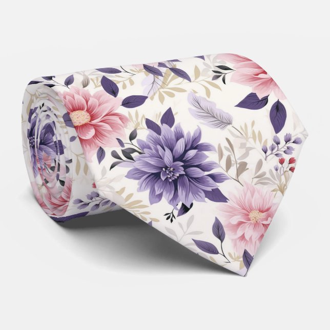 Gravata de Cavalheiro | Gravata Floral para Casame (Rolled)