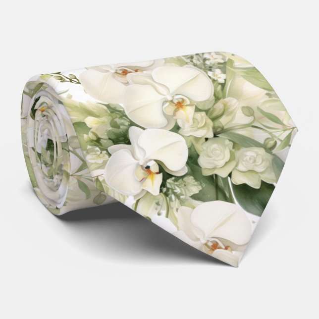 Gravata de Cavalheiro | Gravata Floral para Casame (Rolled)