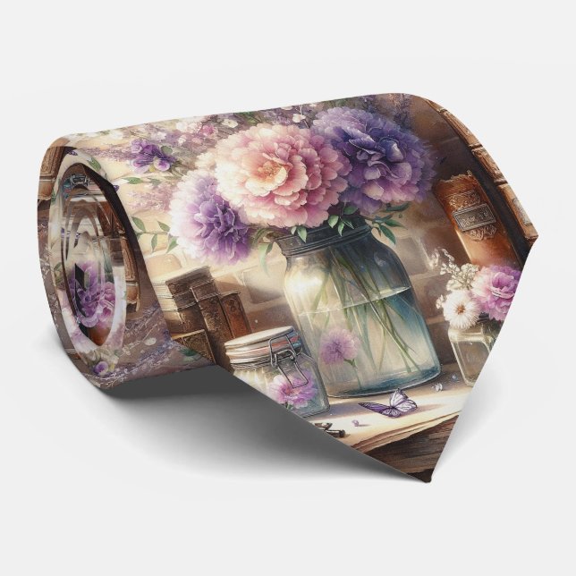 Gravata de cavalheiro | Gravata floral para casame (Rolled)