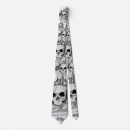 Gravata de caveira / Necktie Skull and gold