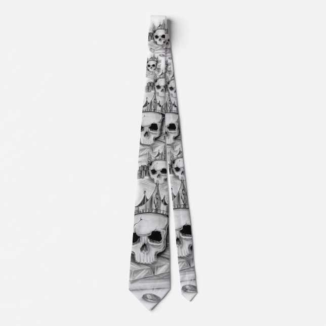 Gravata de caveira / Necktie Skull and gold (Frente)