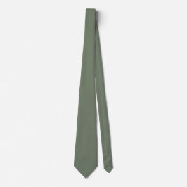 Gravata de cor tendência Verde-acinzentado suave