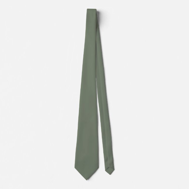 Gravata de cor tendência Verde-acinzentado suave (Frente)