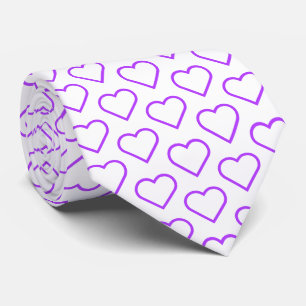 Gravata de Coração com Amor Roxo - Escolha suas Co