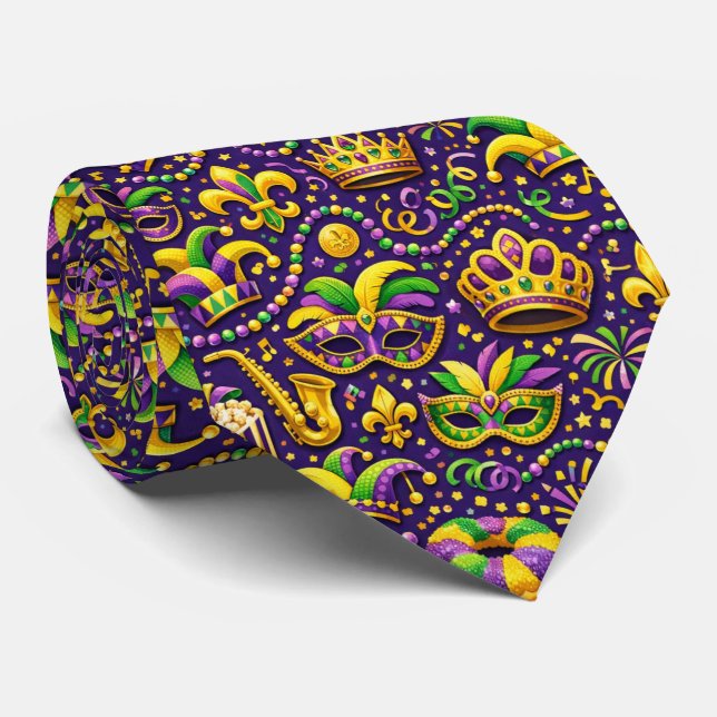Gravata de Desfile da Festa de Mardi Gras (Rolled)