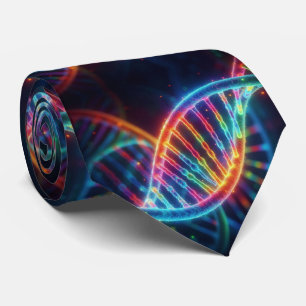 Gravata de DNA de Hélice Dupla Arco-íris da Moda 