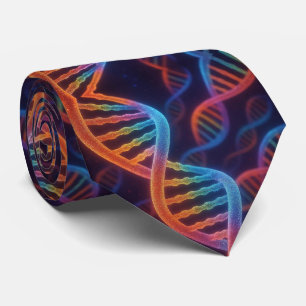 Gravata de DNA de Hélice Dupla Arco-Íris Fashion 