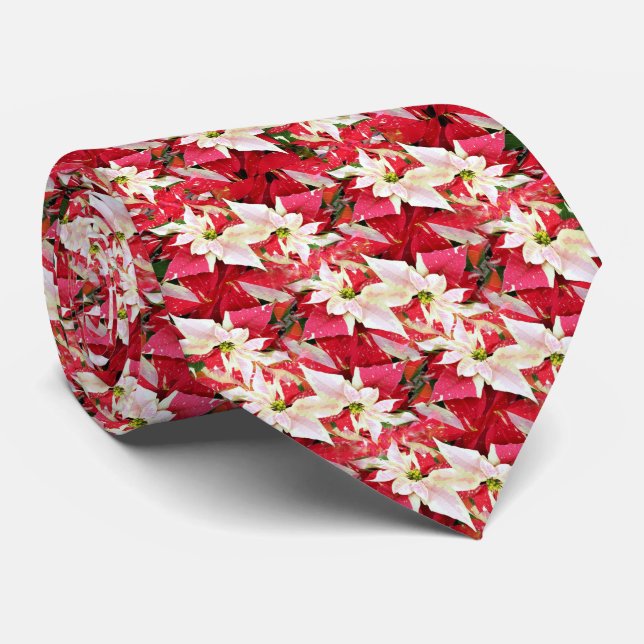 Gravata de Festa com Poinsettia Variegada (Rolled)