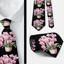 Gravata de Flores de Orquídea Rosa