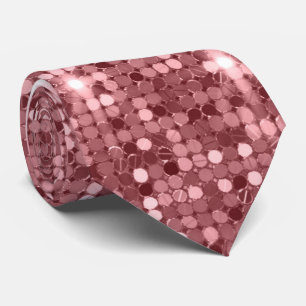 Gravata de Glitter Dourada com Rosa radiante