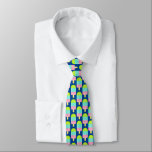 Gravata de impressão de picolé cúbica para o Verão<br><div class="desc">Um impressão de picolé bonito para o verão. Design alegre com cor de fundo azul ou personalizada.</div>
