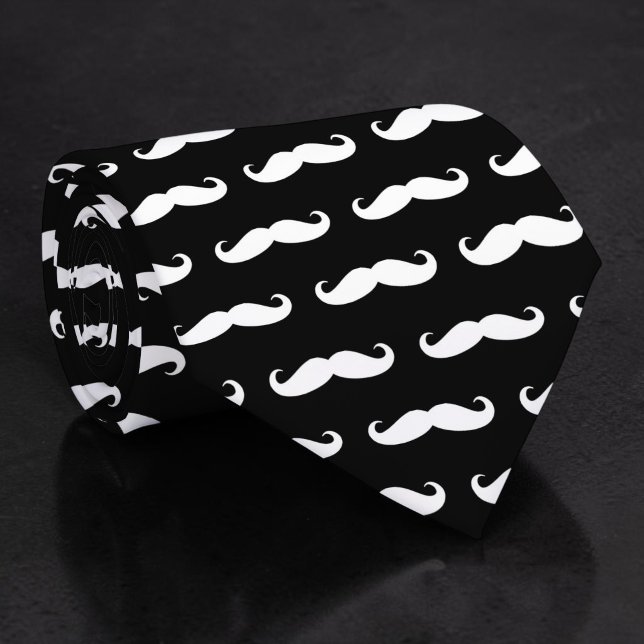 Gravata de Laço com Bigode Preto e Branco (Criador carregado)