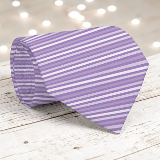 Gravata de Listras Cor Roxo Lavanda