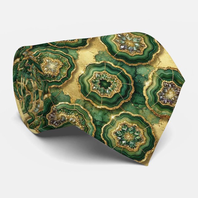 Gravata de Luxo | Gravata de Pescoço em Verde Flor (Rolled)