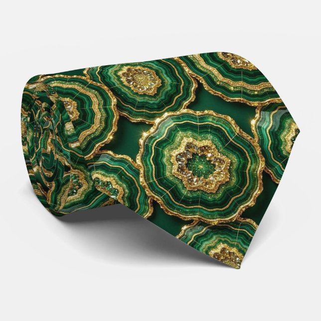 Gravata de Luxo | Gravata de Pescoço em Verde Flor (Rolled)