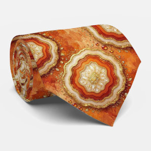 Gravata de Luxo Gravata Rust + Geodo de Ouro