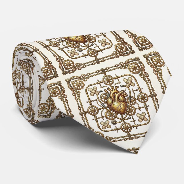 Gravata de Médico | Gravata de Consultório de Card (Rolled)