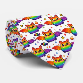 🦇🌈 Gravata de Morcego Arco-Íris Doce e Fantástic