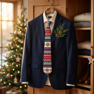 Gravata de Natal Nordic Fair Isle