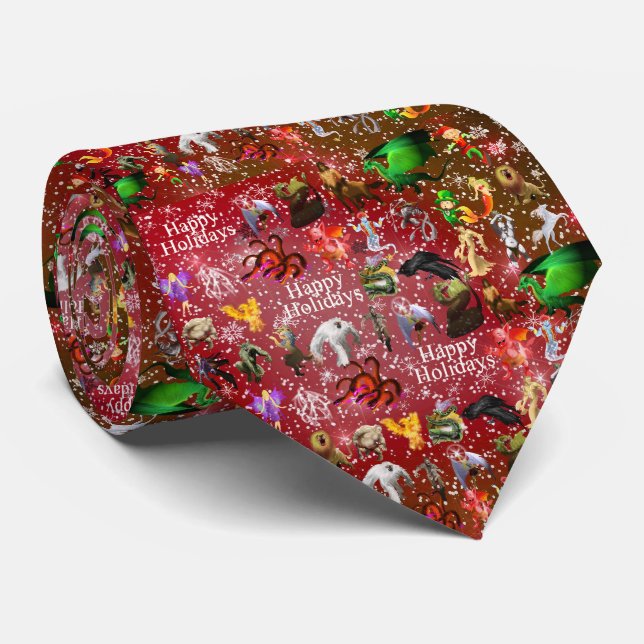 Gravata de Natal P é para Fênix (cran.) (Rolled)