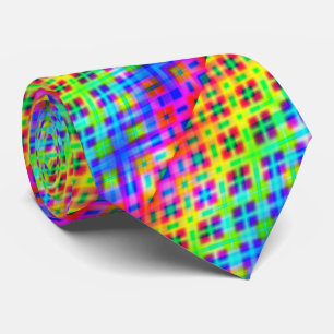 Gravata de néon do teste padrão da verificação