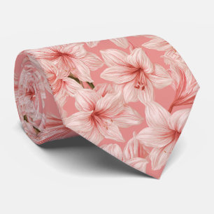 Gravata de Noiva Moderna com Estampa de Amarílis p
