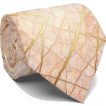 Gravata de Pedra de Luxo | Mármore Rosa Dourado & 
