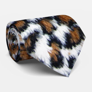 Gravata de Pele Selvagem de Leopardo