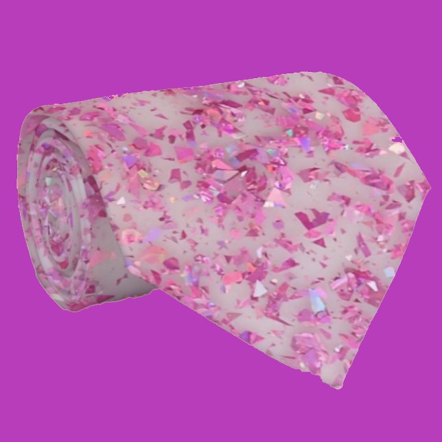 Gravata de pescoço colorida com purpurina roxa e r (Criador carregado)