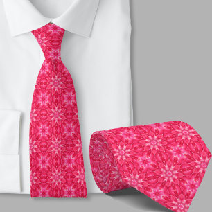 Gravata de Pescoço com Padrão Cor-de-Rosa Artístic