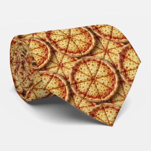 Gravata de Pescoço com Padrão de Pizza de Queijo  