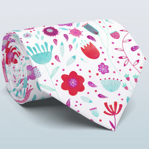 Gravata de Pescoço de Aquarela Floral