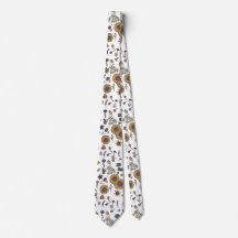 Gravata de pescoço de girassol branco