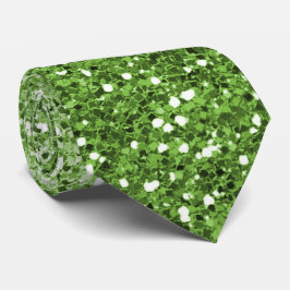 Gravata de Pescoço de Homens com Brilho Verde Radi