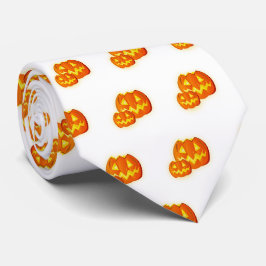 Gravata de Pescoço de Pumpkin Laranja Halloween