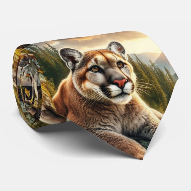 Gravata de Pescoço do Grande Felino Leão da Montan (Rolled)