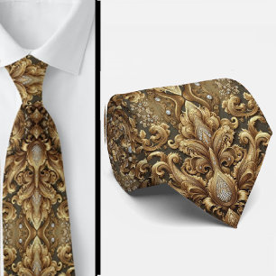 Gravata de Pescoço em Estilo 3D Paisley com Diaman