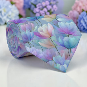 Gravata de Pescoço Floral de Tulipa de Primavera