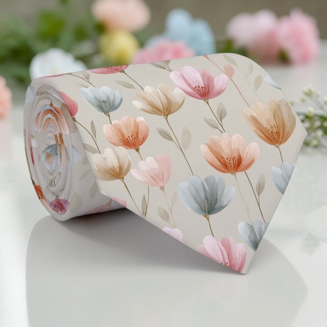 Gravata de Pescoço Floral de Tulipa de Primavera (Criador carregado)