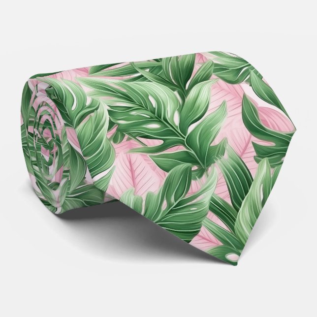 Gravata de Pescoço impressionante com padrão de fo (Rolled)