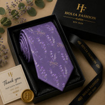 Gravata de Pescoço Lavanda Roxa