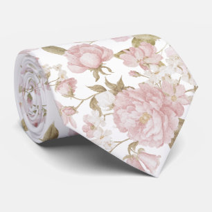 Gravata de Pescoço Peônias Rosadas